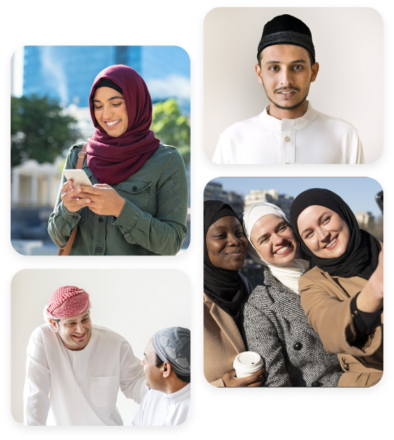 Muslim community portrait collage